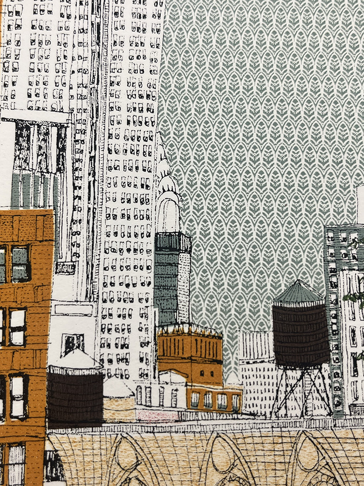 clare Halifax Empire State , New York Screen print 01
