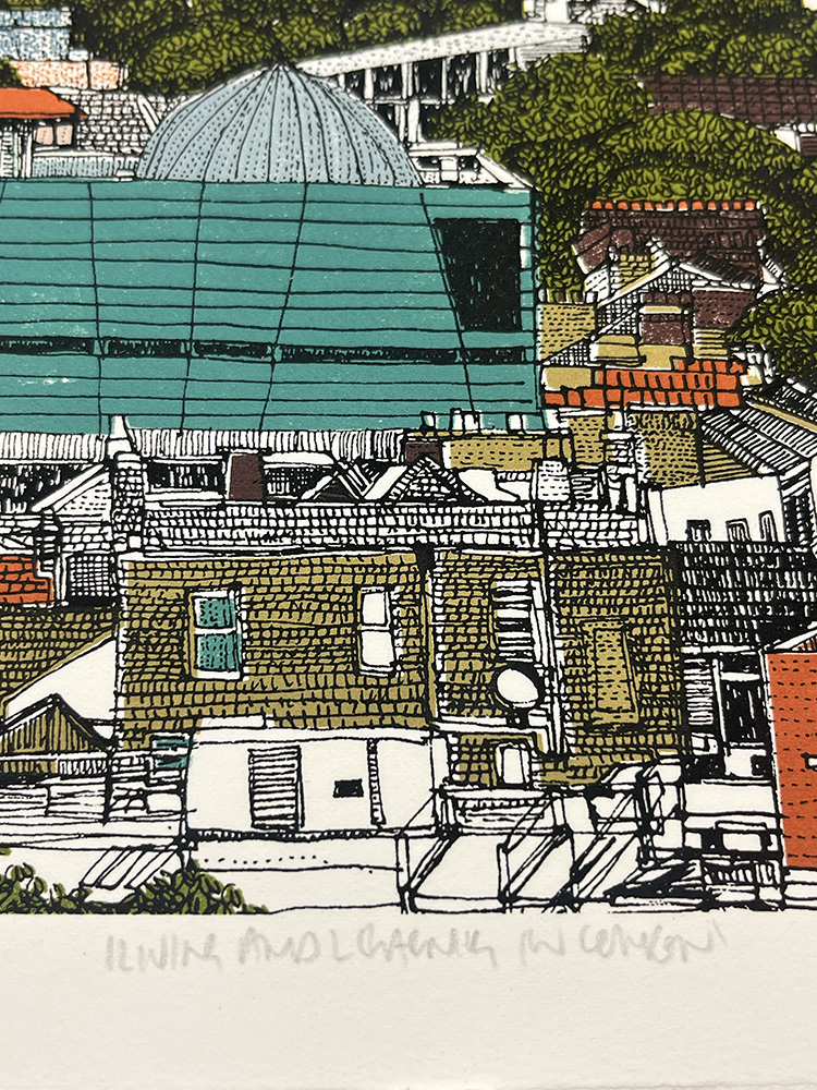 clare Halifax Living and Learning in London , Peckham Screen print 01