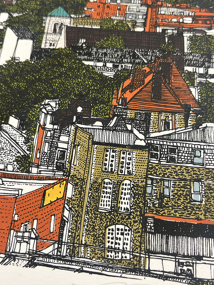 clare Halifax Living and Learning in London , Peckham Screen print 03