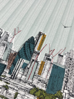 clare Halifax London City Scape Screenprint 02