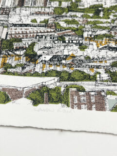 clare Halifax London City Scape Screenprint 03