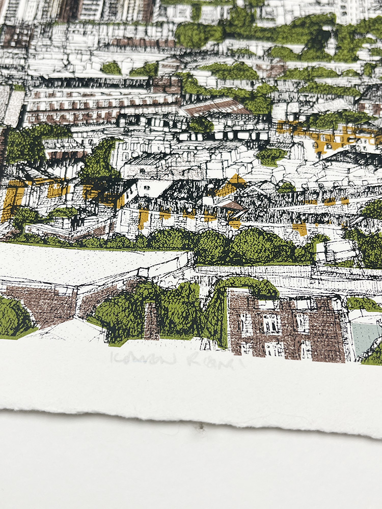 clare Halifax London City Scape Screenprint 03