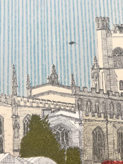 clare Halifax Market at St Marys , Cambridge Screen print 02