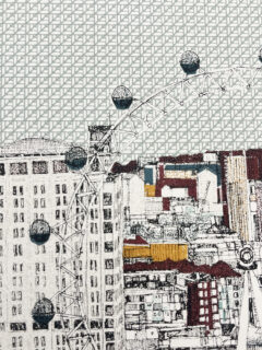 clare Halifax Shard, London eye Screen print 01