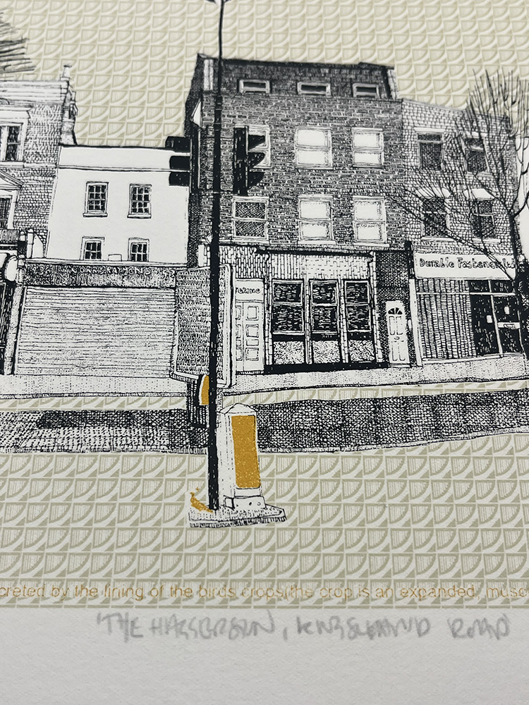 clare Halifax The Haggerston – Kingsland road Screen print 02