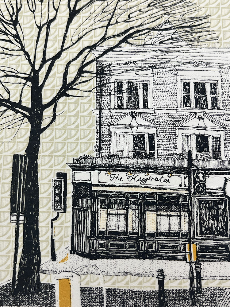 clare Halifax The Haggerston – Kingsland road Screen print 03
