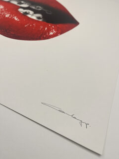 Cassandra Yap Lip Bite , skull and braces screen print 01