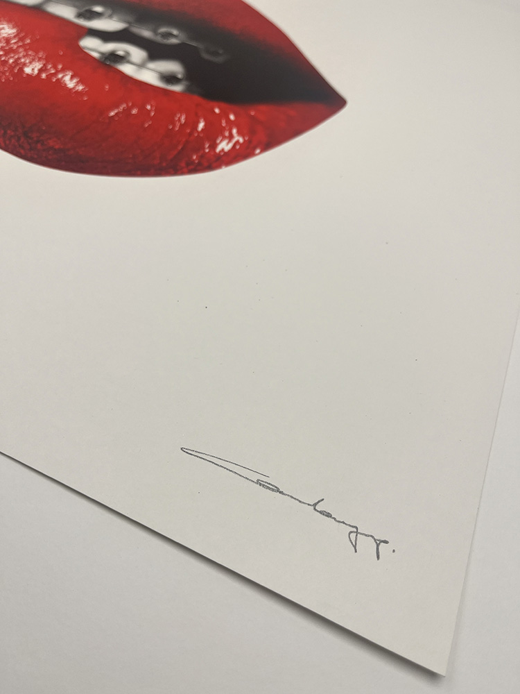 Cassandra Yap Lip Bite , skull and braces screen print 01