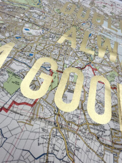 Dave BuonaguidiDublin is always a good idea original map gold leaf 03