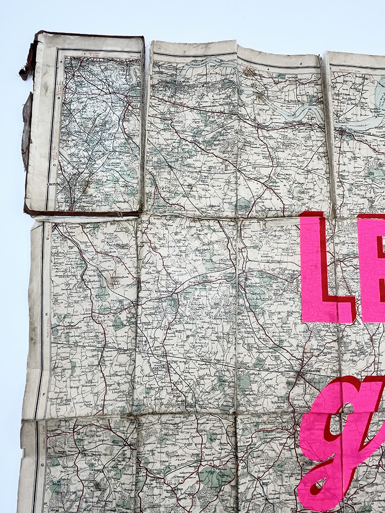 Dave BuonaguidiLets go get lost together original antique map 01