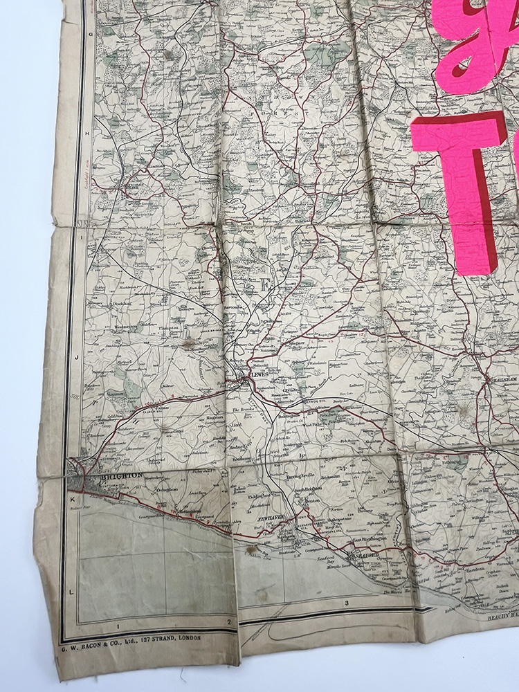 Dave BuonaguidiLets go get lost together original antique map 03