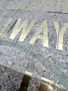 Dave BuonaguidiLondon is always a good idea original map gold leaf 02