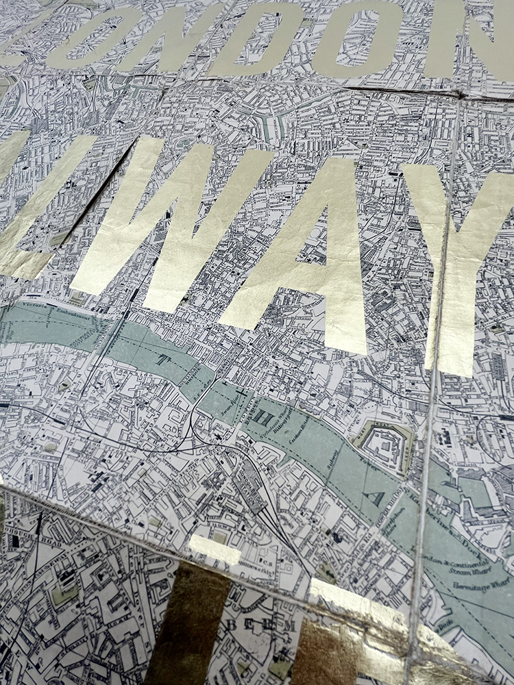 Dave BuonaguidiLondon is always a good idea original map gold leaf 02