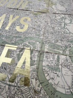 Dave BuonaguidiLondon is always a good idea original map gold leaf 04