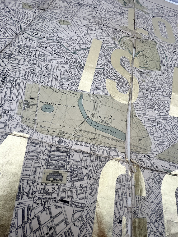 Dave BuonaguidiLondon is always a good idea original map gold leaf 05