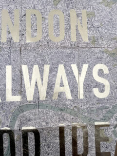 Dave BuonaguidiLondon is always a good idea original map gold leaf 06