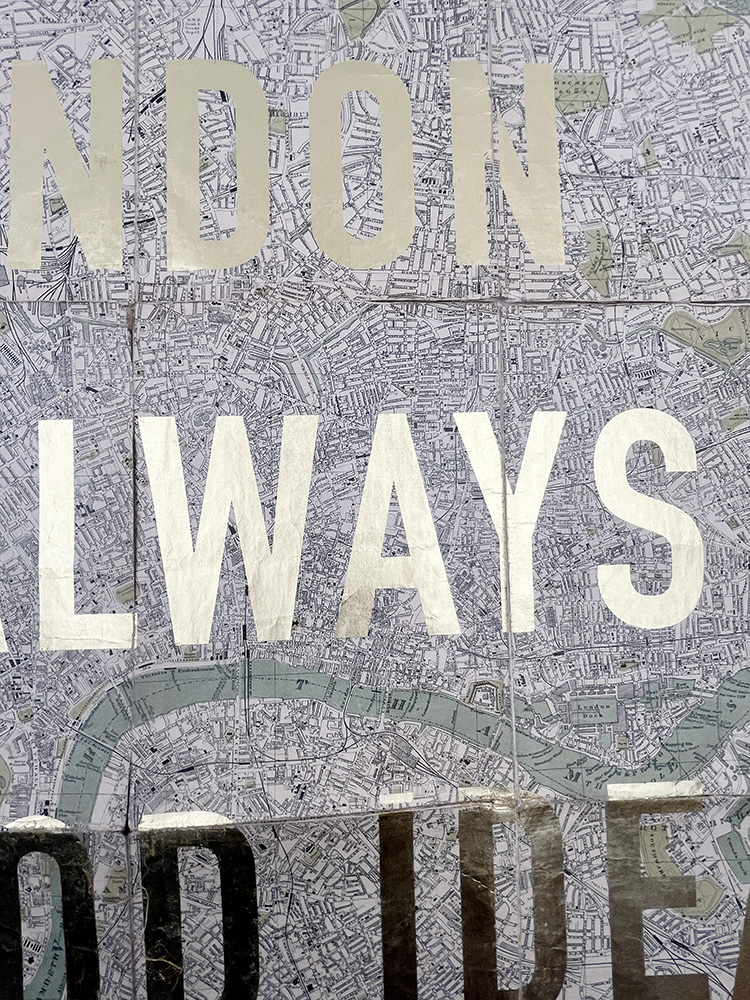 Dave BuonaguidiLondon is always a good idea original map gold leaf 06