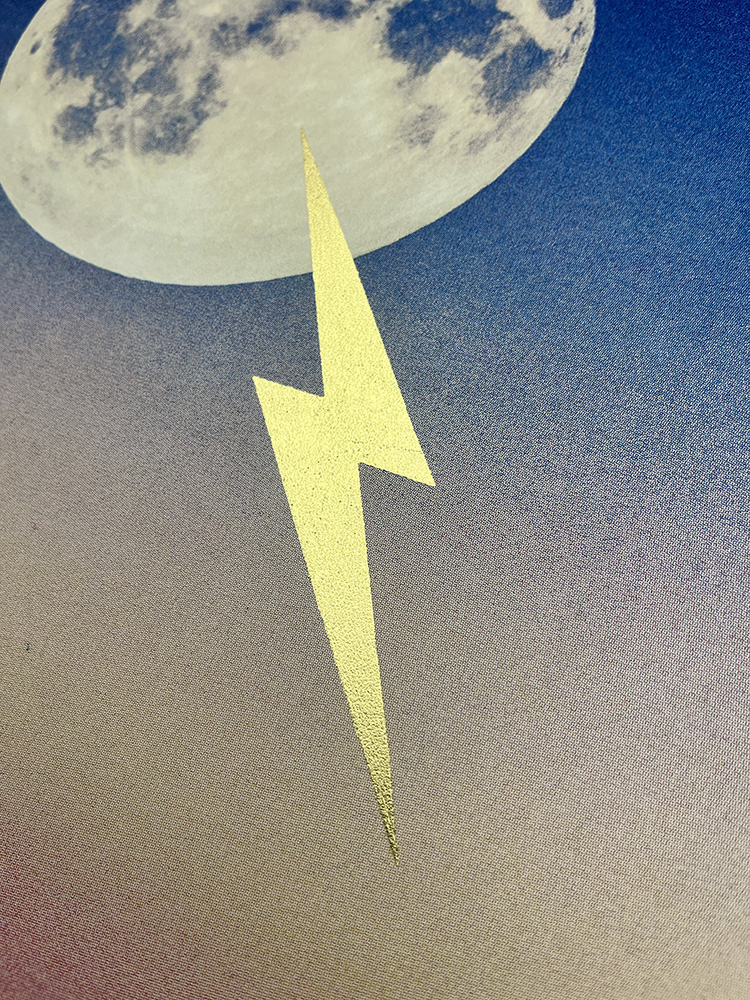 Donk Summer Moon Screenprint with gold leaf 02
