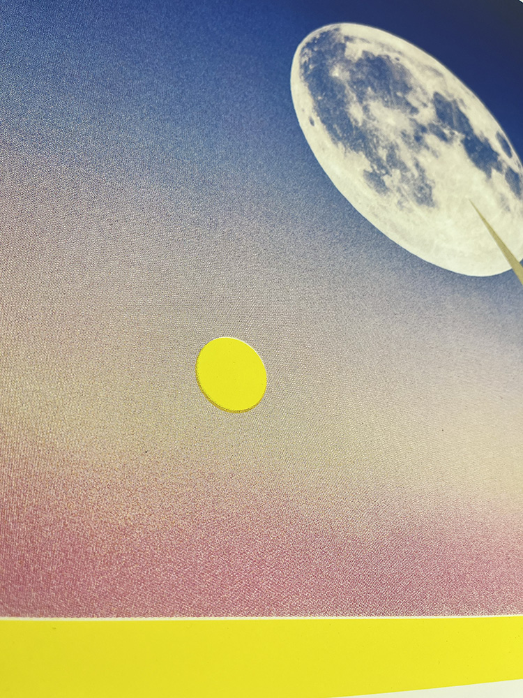 Donk Summer Moon Screenprint with gold leaf 03