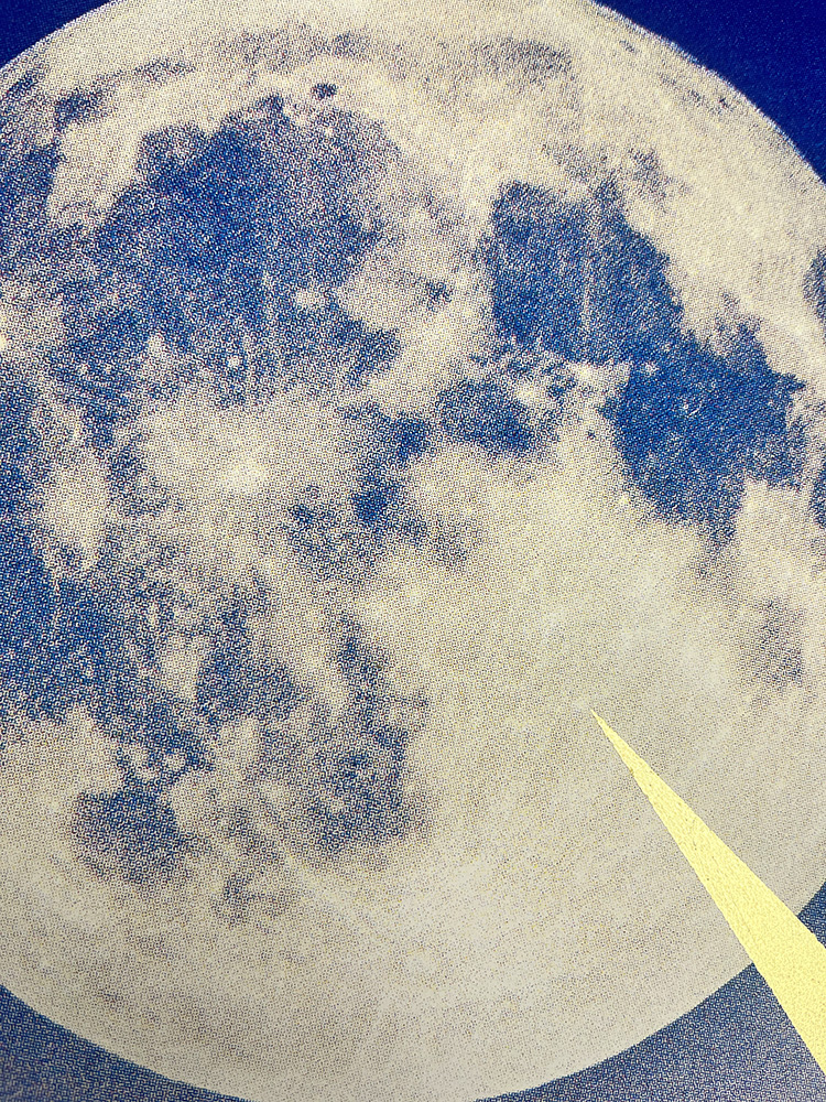 Donk Summer Moon Screenprint with gold leaf 04
