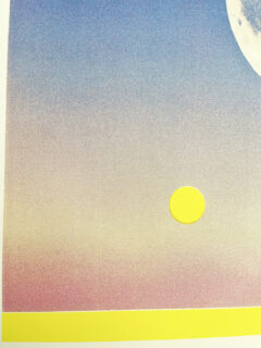 Donk Summer Moon Screenprint with gold leaf 06