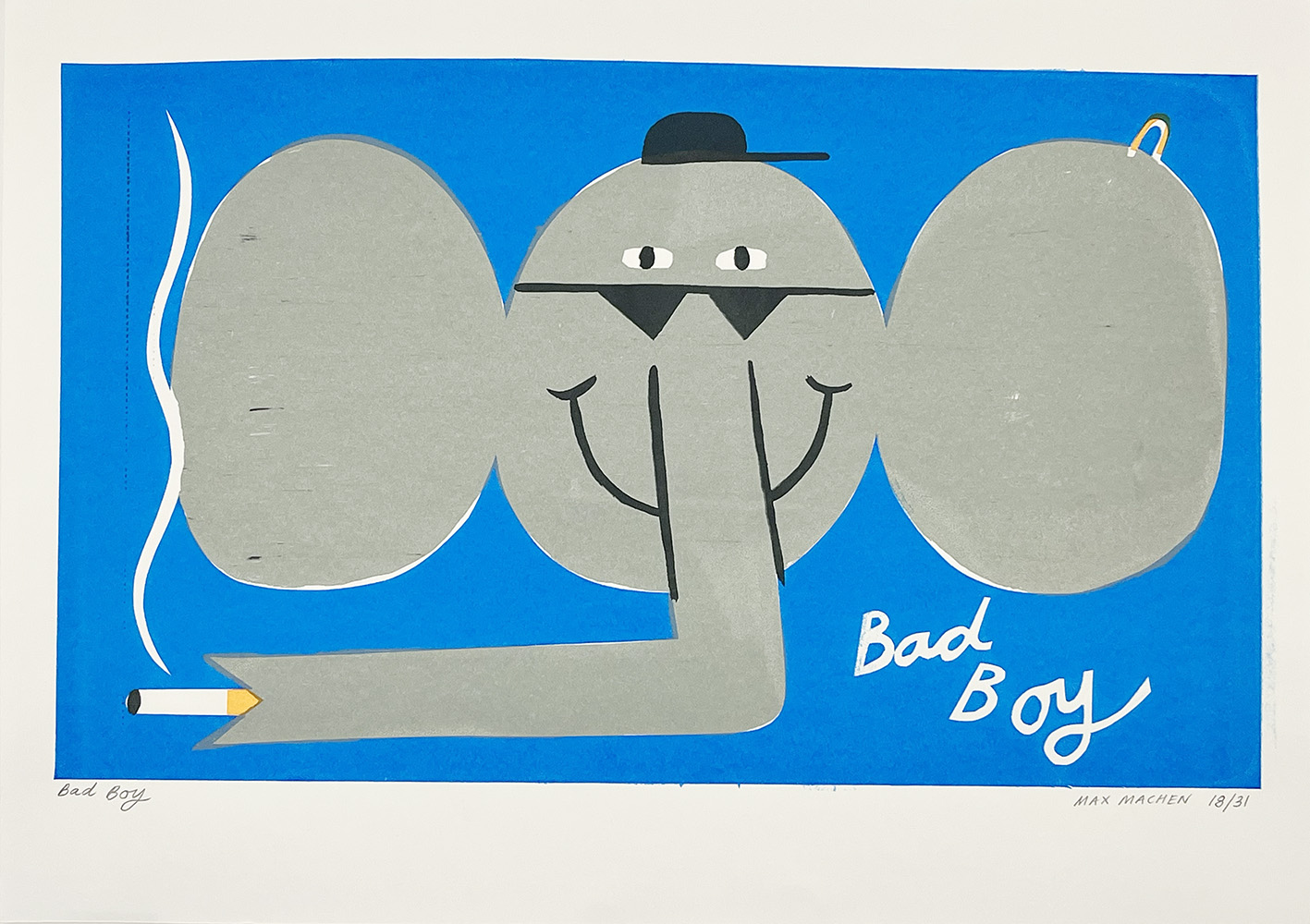 Max Machen bad boy Hand pulled screenprint 03