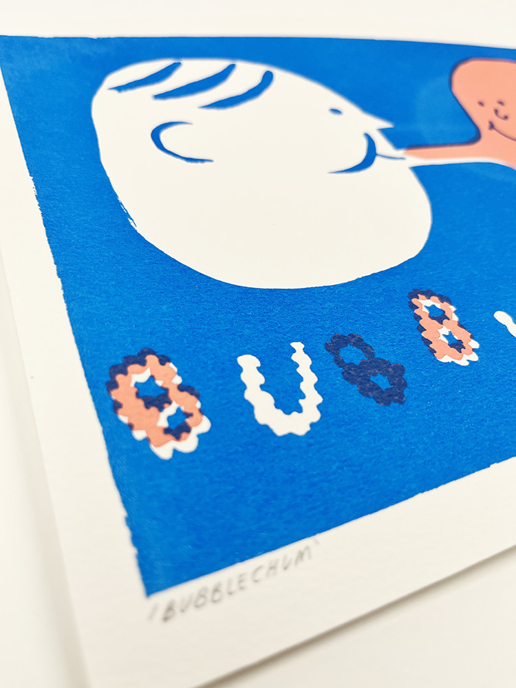 Max Machen bubble chum Hand pulled screenprint 01