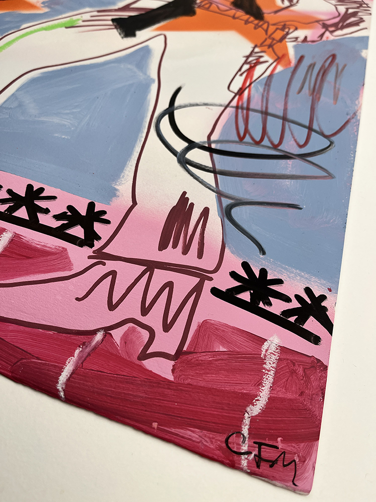 Caitlin Flood-Molyneux run Original mixed media 02