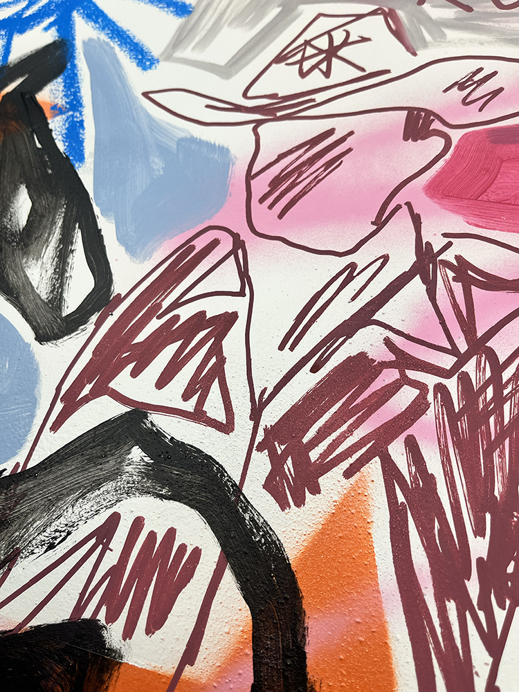 Caitlin Flood-Molyneux run Original mixed media 04