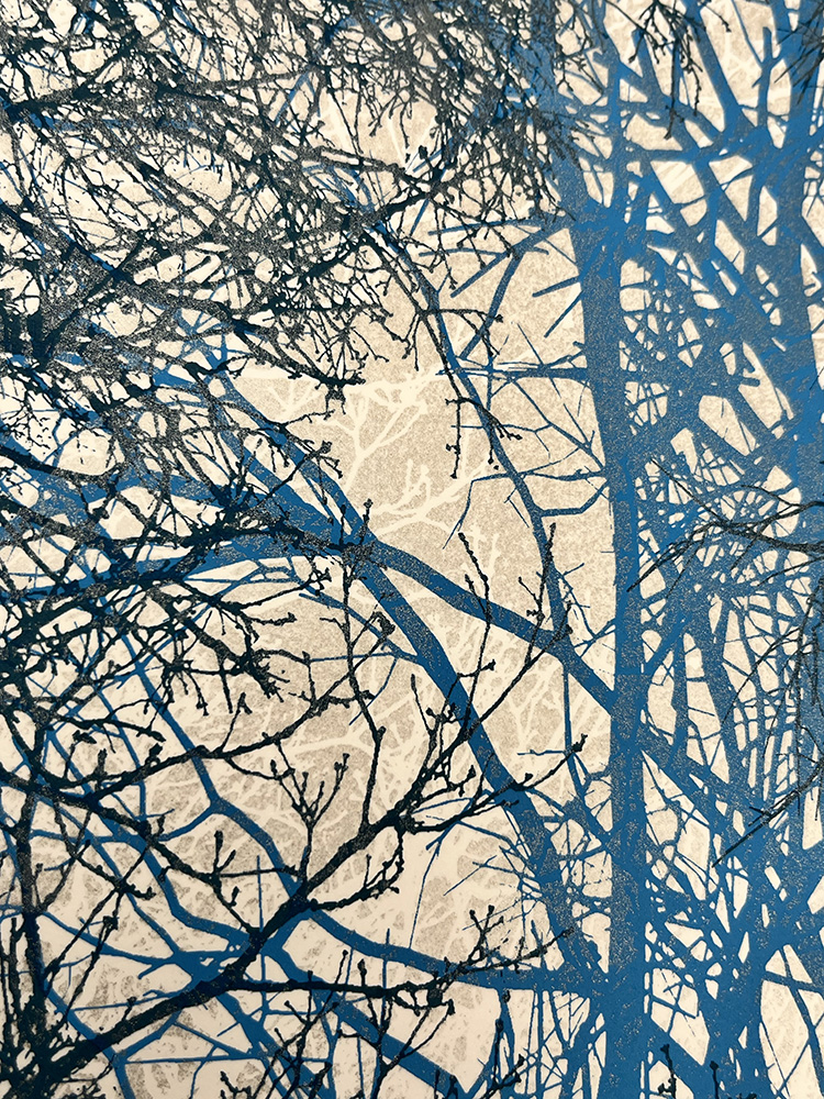 Chris Keegan silver wood screen print 01