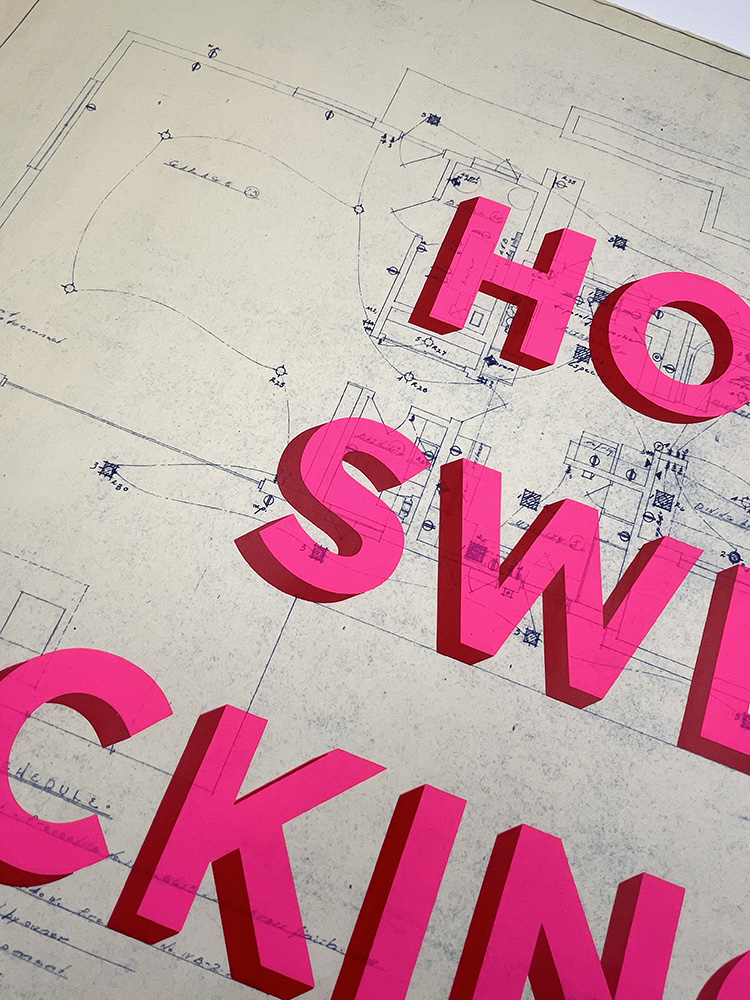Dave Buonaguidi Real Hackney daveHome sweet fucking home original screen print 05