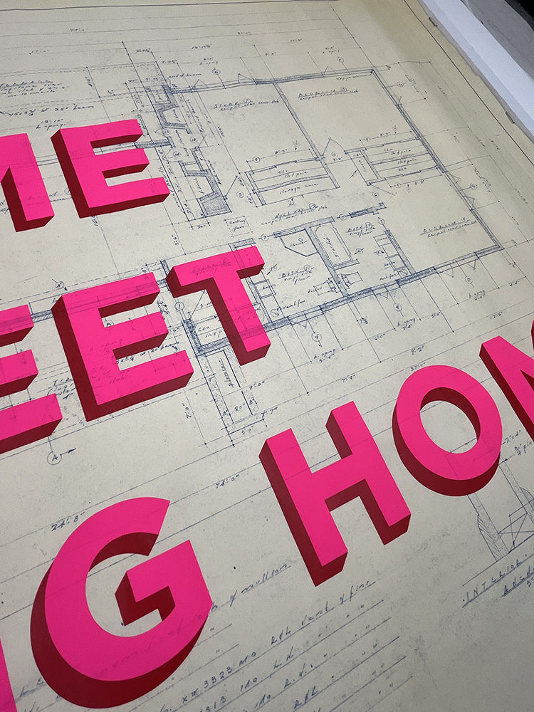 Dave Buonaguidi Real Hackney daveHome sweet fucking home original screen print 07