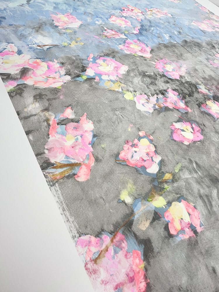 M.E. Ster-Molnar cherry blossom original monoprint 02