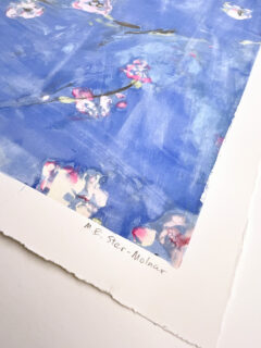 M.E. Ster-Molnar cherry blossom original monoprint 05