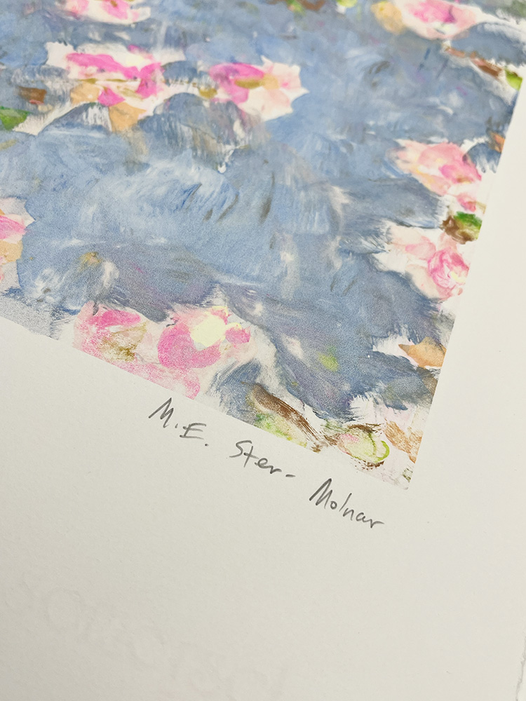 M.E. Ster-Molnar cherry blossom original monoprint 11