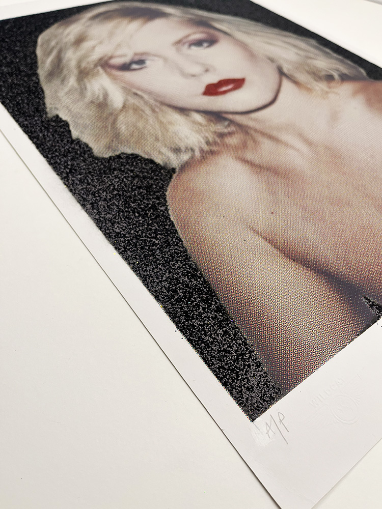 William Blanchard Debbie Harry black Glitter screen print 01