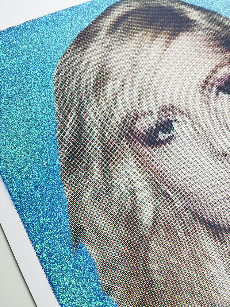 William Blanchard Debbie Harry blue Glitter screen print 03