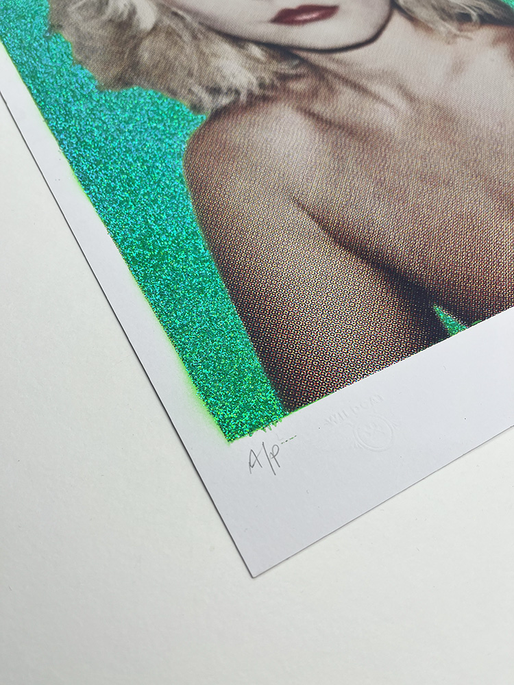 William Blanchard Debbie Harry green Glitter screen print 01