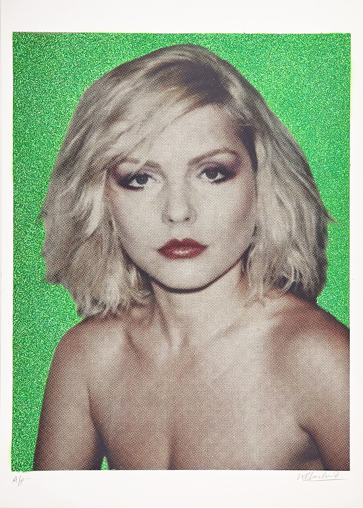 William Blanchard Debbie Harry green Glitter screen print 04