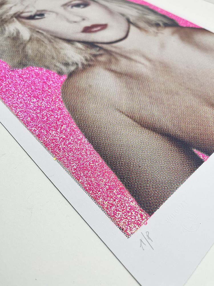 William Blanchard Debbie Harry pink Glitter screen print 01