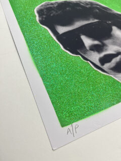 William Blanchard Lou Reed green Glitter screen print 01