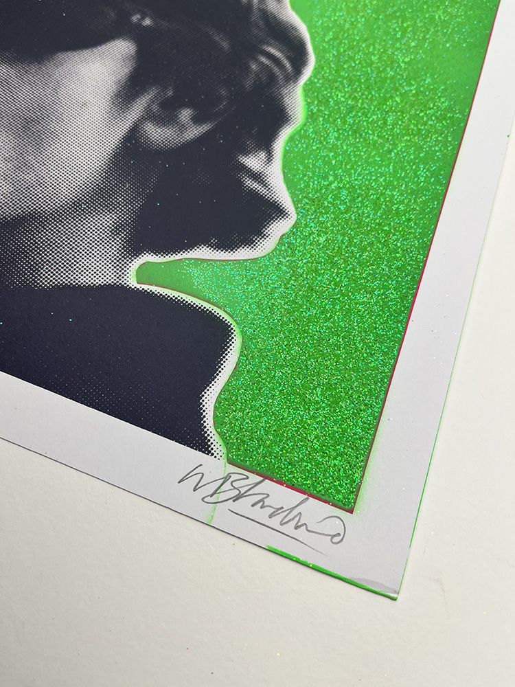 William Blanchard Lou Reed green Glitter screen print 02