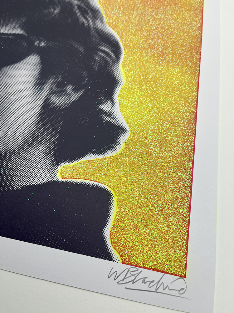 William Blanchard Lou Reed yellow Glitter screen print 02