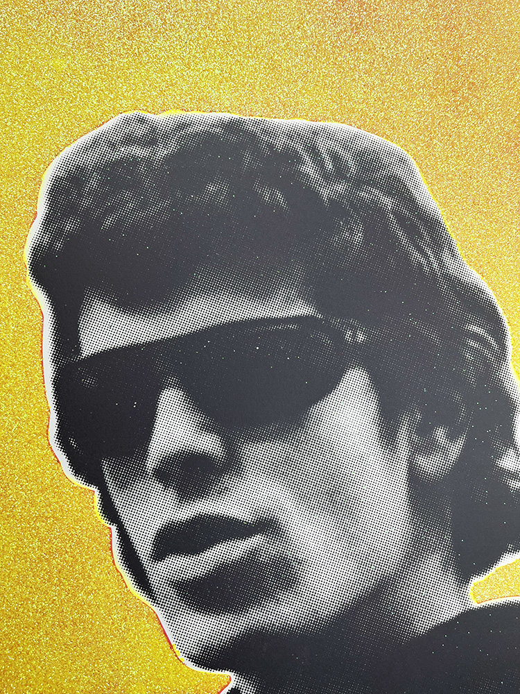 William Blanchard Lou Reed yellow Glitter screen print 03