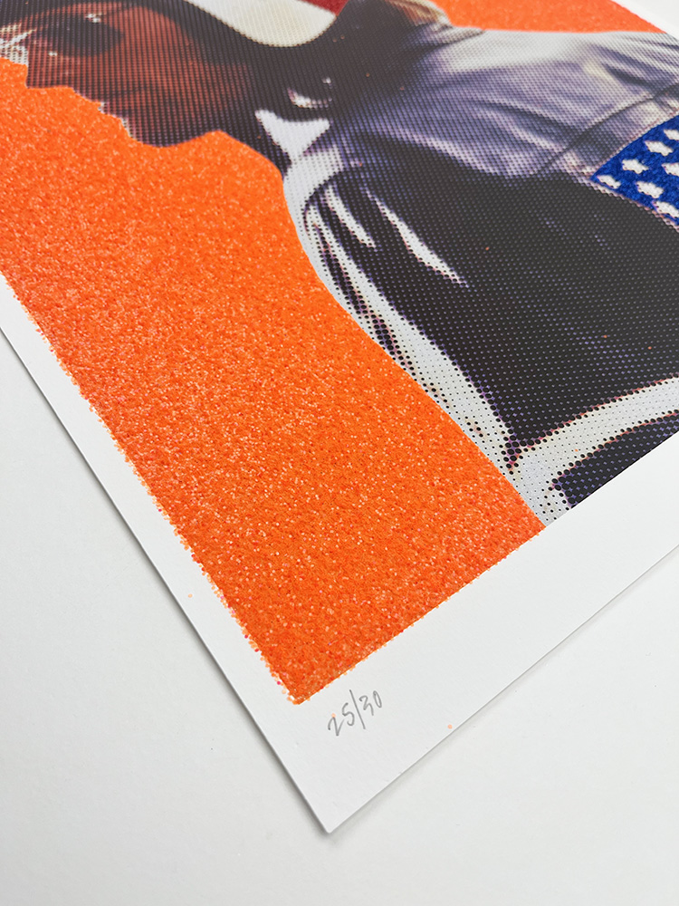 William Blanchard captain America Glitter screen print 01