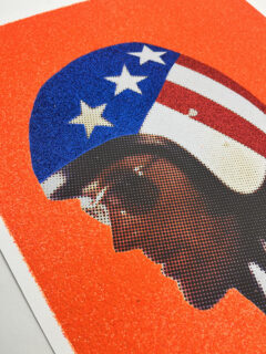 William Blanchard captain America Glitter screen print 03